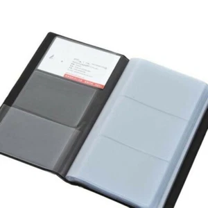 Leather Business Cards Holder Case Organizer 120 Name ID Card Book Keeper - Picture 1 of 21