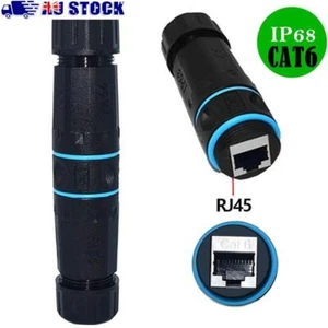 Waterproof Network RJ45 Connector IP68 CAT6 Cable Network Gigabit  Outdoor - Picture 1 of 8
