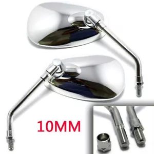 10MM Chrome Motorcycle Rearview Mirrors Fits Honda SHADOW 1100 750 VTX1300 1800 - Bild 1 von 8