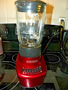 BLACK+DECKER Blender with 6-Cup Glass Jar, Red, BL1110 WORKS GREAT!!! - Picture 1 of 5