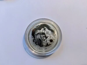 2012 Perth Mint YEAR OF THE DRAGON 1 oz .999 Fine Silver Bullion Coin - Picture 1 of 1