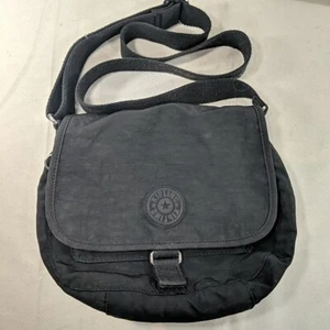 Kipling Crossbody Bag Shoulder Purse Black Canvas Adjustable Strap - Picture 1 of 13
