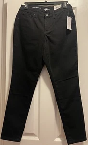 Style & Co Women's Skinny Curvy Medium Rise Jeans Size 4P -Black Rinse- - Picture 1 of 5