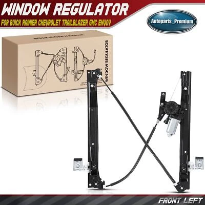 Regulador de ventana delantero izquierdo con motor para Chevy GMC Envoy Jimmy Buick Isuzu Saab Foto 1 de 4
