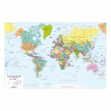 WORLD WALL MAP (IN GREEK) 100x70cm-  NEW EDITION 2024