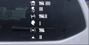 Star Wars Keeping Count Kills Car Truck Window Laptop Decal Sticker White 8X4.1 - Picture 1 of 1