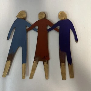 Vtg Gina Designs Of Napa Valley Metal Cut Out Friendship Wall Decor 7.5x7” Rare - Picture 1 of 6