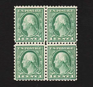 OPC 1916 US 1c Washington Sc#462 blocco di 4 leggermente incernierati - Foto 1 di 2