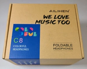 AILIHEN C8 Auriculares Plegables con Micrófono y Control de Volumen Púrpura Rosa - Imagen 1 de 4