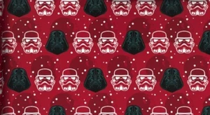 Papel de envolver Hallmark Navidad Darth Vader Stormtrooper cascos rojos 25 pies cuadrados - Imagen 1 de 5