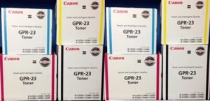 2 CONJUNTOS DE CARTUCHOS DE TÓNER NUEVOS GENUINOS CANON GPR-23 K C M Y GPR23 -- 8 TÓNERES - Imagen 1 de 1