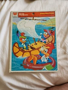 PZ4 1972 Woody Pájaro Carpintero Marco Bandeja Cartón Rompecabezas Whitman 4515D - Imagen 1 de 1