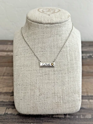 Collar Brighton Note Tags Amor, Pequeño Colgante Barra Reversible Foto 1 de 4