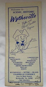 Vintage Wytheville Virginia Brochure Wythe, Bland Counties Travel Tourism 1988 - Picture 1 of 4