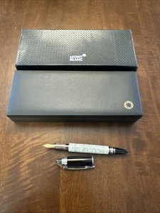 Authentischer Montblanc StarWalker weißer Gehäuse Metall Füllfederhalter - Bild 1 von 10