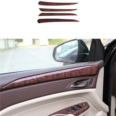 Para Cadillac SRX 2010-2015 Madera Melocotón Grano Interior Panel Puerta Tira Cubierta Borde 4P Foto 1 de 4