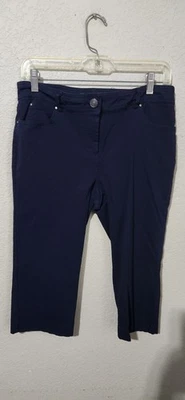 Pantalones capri 89th & Madison para mujer talla 10 azul marino Foto 1 de 4