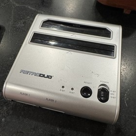 NES SNES Retro Duo Retro-Bit 2-in-1 Twin Game System Console Black Untested