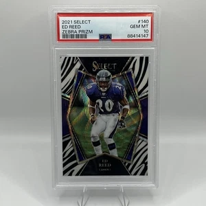 2021 Select ED REED Premier Level Zebra Prizm PSA 10 Ravens HOF #140 POP 2 - Picture 1 of 3