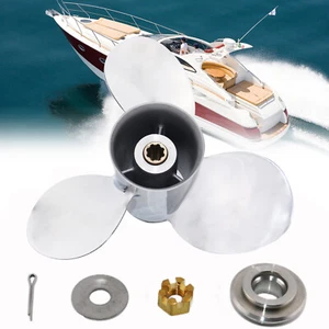 Hélice de acero inoxidable 9 1/4x8 para Yamaha 2 4 tiempos 9,9-20 hp Honda BF 8-20HP - Imagen 1 de 7