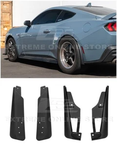 For 24-Up Ford Mustang MATTE BLACK Front & Rear Mud Flaps Splash Rock Guards - Picture 1 of 20