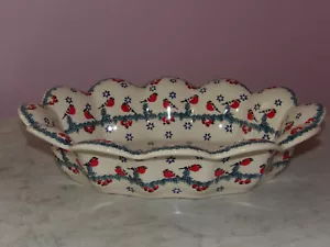 ¡Tazón de cesta de cerámica esmaltada! ¡Patrón de serenata cardinal! - Imagen 1 de 3