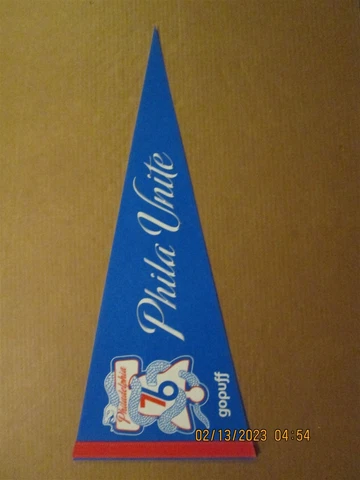 NBA Philadelphia 76ers Vintage 2021 Blue gopuff Team Logo Basketball Pennant #5 Cover