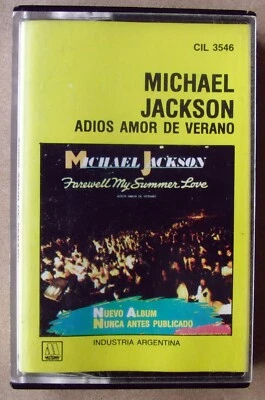 MICHAEL JACKSON Adios Amor De Verano ARGENTINA CASSETTE 1984 Farewell My Summer - Image 1 of 4