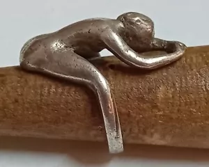 Bague Argent Femme Nue Signé Erotique - Imagen 1 de 5
