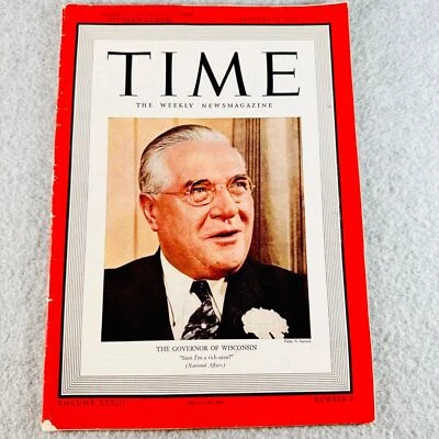 Time Magazine January 16 1939 Julius P Heil Governor of Wisconsin Vintage - Image 1 of 4