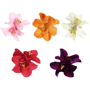 5Pcs Flower Hair Clips for Women Artificial Hair Accessories Hawaii Style - Picture 1 of 11