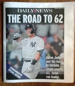 DAILY NEWS & POST 2022 YANKEE AARON JUDGE SPECIAL EDITION 4 ISSUES + 3 POSTERS - Bild 1 von 11