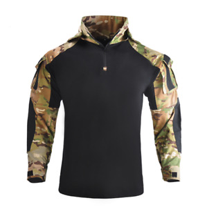 Combat Men's Military Tactical Hoody Shirt Uniform Hooded Long Sleeve Tops