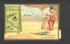 Interesting Mechanical Trade Car "Au Bon Marche" - Clown with Pigs