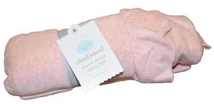 i4 !WOW! Neu mit Etikett 30 x 40 CLOUD ISLAND rosa geraffter Viskose PULLOVER Baby Krippe Decke - Bild 1 von 4