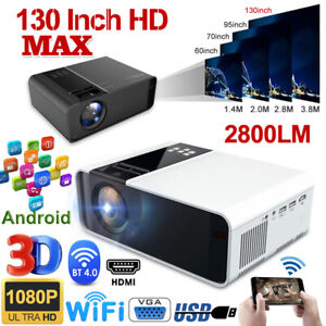 22000 lumens 1080P HD Android Bluetooth Projector USB WiFi Home Theatre Cinema