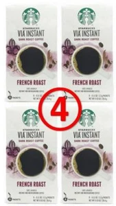 STARBUCKS Via Instant French Roast Dark Roast Coffee Packets (24 packets) - Picture 1 of 1