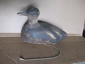 OLD Rare American Merganse Wood Duck Decoy Lead Insert Ring Rope Hunting Fishing - Picture 1 of 4