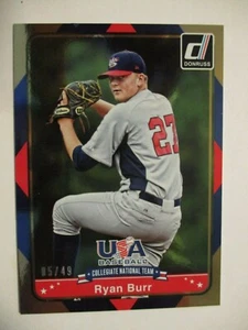 2015 Donruss Ryan BURR GOLD #5/49 - USA Collegiate National Team #3 White Sox - Picture 1 of 3