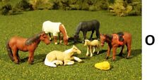 O Scale - 6 Horses (5 Adult, 1 Young)  - BAC-33169