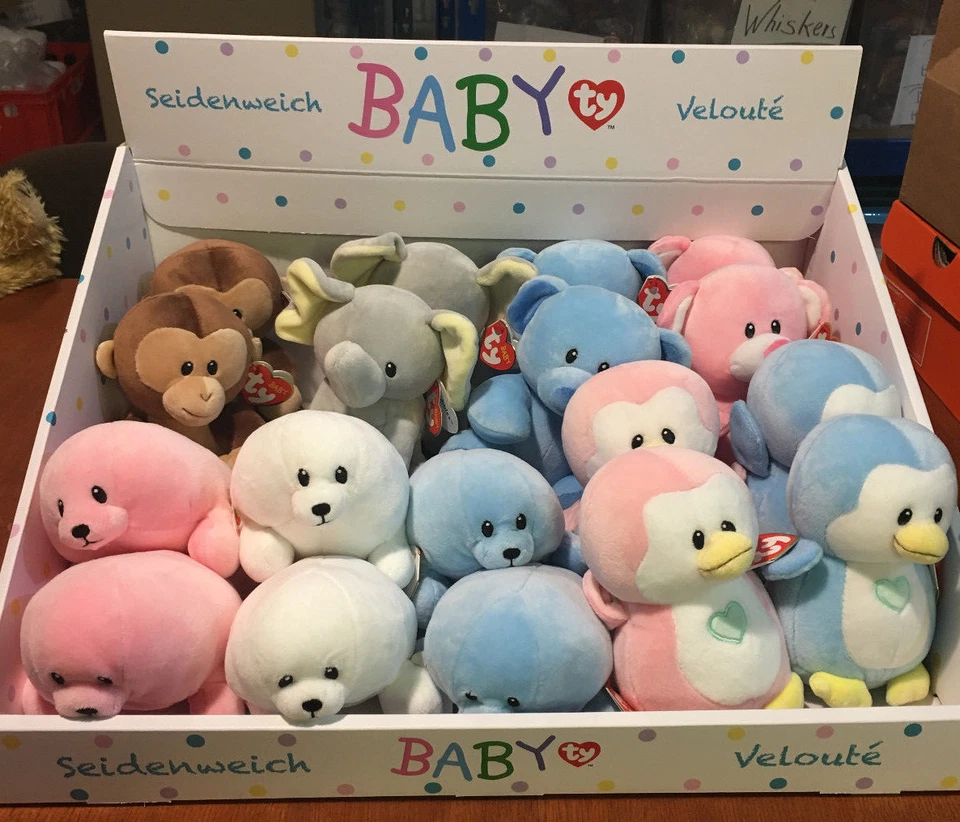  W-F-L Baby TY Auswahl Stofftier  17 cm Kuscheltier Plüschtier Teddy Bär Affe  - Bild 1 von 1