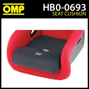 HB/693 OMP Racing Bucket Seat Leg Support Foam Cushion 30x22 Black Removable Fit - Picture 1 of 14