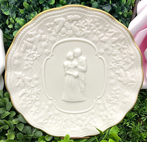 Lenox 'The Wedding Promises Bridal Plate' Bride & Groom in Cream & Gold