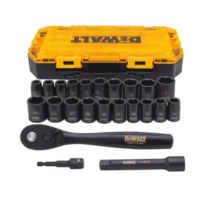 DEWALT 1/2 In. Drive Metric Socket Set with Ratchet (23-Piece) - Picture 1 of 6