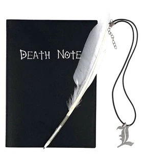 Goldenvalueable Anime Death Note Cosplay Notebook with Feather Pen and Necklace - Picture 1 of 7