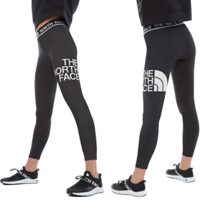 The North Face Womens Activewear Gym Leggings Fitness Sports Yoga Logo Pants - Picture 1 of 6