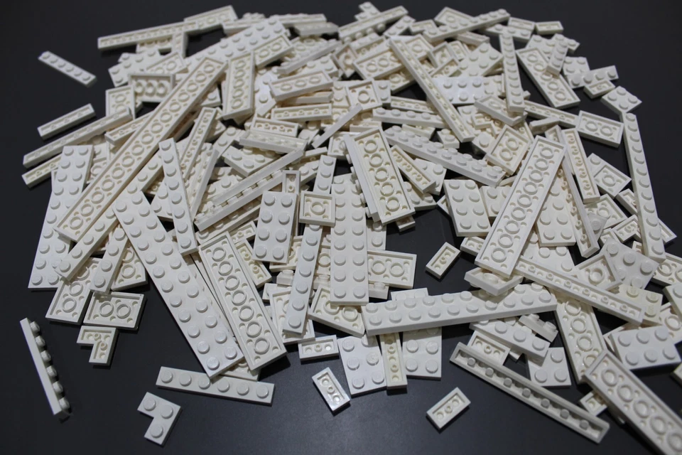 LEGO 200 Platten Plates einreihig zweireihig weiß white #3939 - Bild 1 von 1