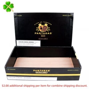 Partagas Black Label Bravo leere Holz Zigarrenkiste 8,5" x 5" x 2" - Bild 1 von 12