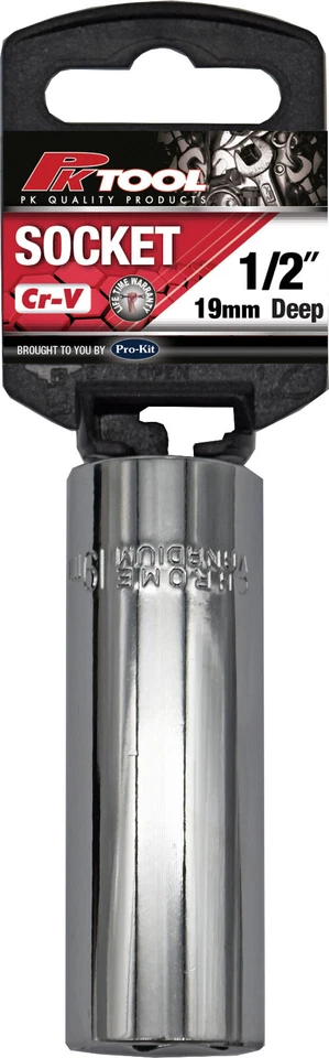 PTA01M19 - PkTool - 1/2" Dr 19mm Deep Socket - Bild 1 von 1
