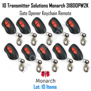 10 Transmitter Solutions Monarch 318DOPW2K Gate Opener Keychain Remote - Picture 1 of 4